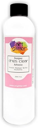 Art Glitter Designer Dries Clear 8OZ Bottle Refill (Flat Cap)