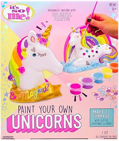 It’s So Me! Paint Your Own Unicorns – DIY Ceramic Unicorn Kit – Arts and Crafts Kits- Great Birthday Party Activities for Kids Ages 6, 7, 8, 9