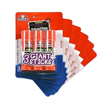 Elmer's Disappearing Purple School Glue Sticks, Washable, 22 Grams, 18 Sticks Total (Packaging May Vary)