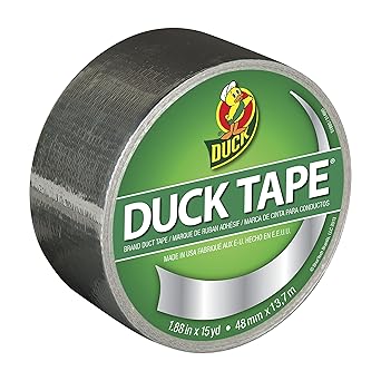 Duck Brand 283713 Metallic Duct Tape Single Roll, 1.88 Inches x 15 Yards, Chrome