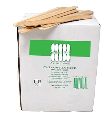 Perfect Stix Craft WTD-1000 Jumbo Craft Sticks, 0.1