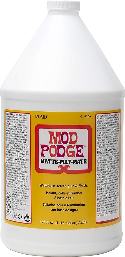 Mod Podge CS11304 Waterbase Sealer, Glue and Finish, 128 oz, Matte