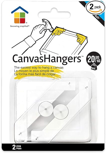 Under the Roof Decorating 5-100200 20 lbs Place&Push Canvas Hangers , White