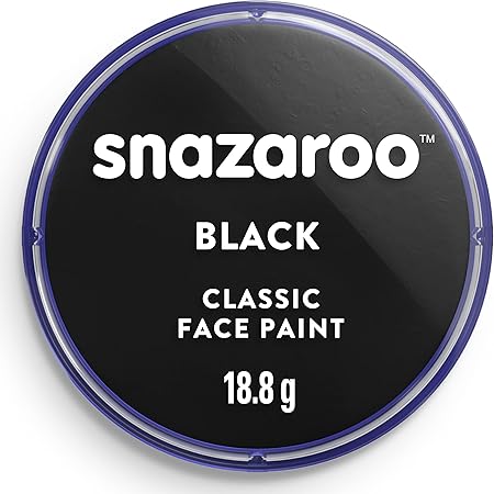 Snazaroo Classic Face and Body Paint, 18.8g (0.66-oz) Pot, Black