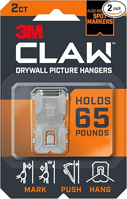 3M Claw Drywall Picture Hanger,Silver