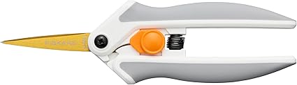 Fiskars Easy Action Micro-Tip Titanium Scissors, Sharp blades for Cutting Precision and Angles, SoftGrip Assited Handle