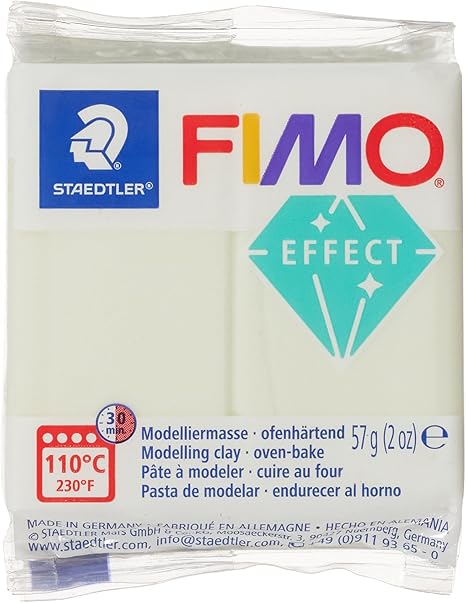 Staedtler FIMO Effects Polymer Clay - -Oven Bake Clay for Jewelry, Sculpting, Luminescent 8020-04