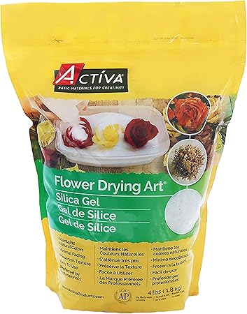 ACTIVA Art Silica Gel, 4 pounds Flower Drying Compound, White