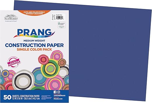 Prang (Formerly SunWorks) Construction Paper, Bright Blue, 12