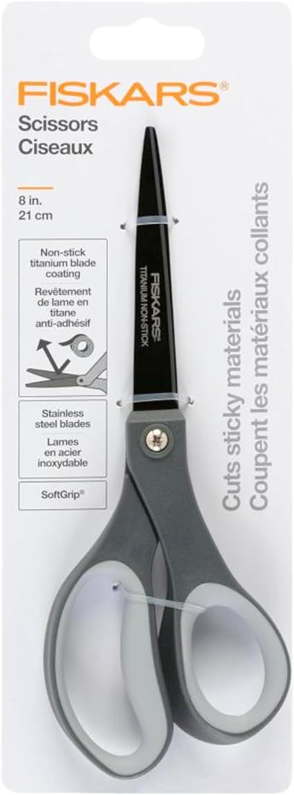 Fiskars Everyday Softgrip Non-stick Titanium Scissors (8