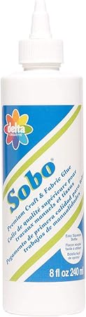 Plaid Delta 108 Sobo Premium Craft and Fabric Glue, 8-Ounce