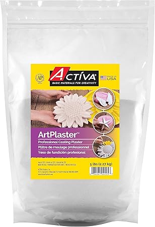 Activa ArtPlaster Premium Plaster-5 pounds Casting Compound, White, Packaging May Vary