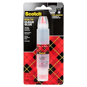 Scotch Clear Glue in 2-Way Applicator, 1.6 oz, Photo Safe and Non-Toxic (6050)