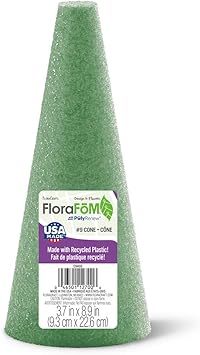 FloraCraft FloraFōM Cone 3.7 Inch x 8.9 Inch Green