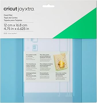 Cricut Joy Xtra Card Mat (4.7 in x 6.6 in) Reusable Card Mat for All Cricut Cards, Crafting Mat with Clear Protective Film, For Quick Crafting Using Cricut Joy Xtra Cutting Machine Blue