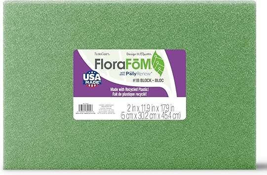 FloraCraft FloraFōM Block 2 Inch x 11.9 Inch x 17.9 Inch Green