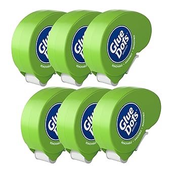 Glue Dots, Removable Dots Dot N' Go Dispenser, Double-Sided, 3/8