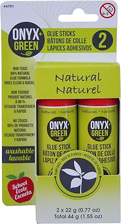 Onyx+ Green Glue Sticks, Plant Base, Non-Toxic, Pack of 2