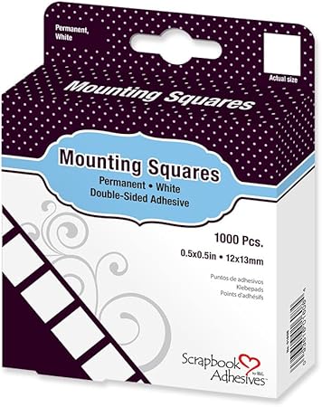 SCRAPBOOK ADHESIVES BY 3L Mounting Squares Permanent, White