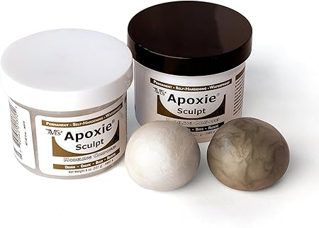 Apoxie Sculpt - 2 Part Modeling Compound (A & B) - 1 Pound, White/Stone White