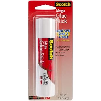 Scotch Mega Purple Glue Stick, 1.4 oz, Acid Free and Non-Toxic (6108-MEGA)