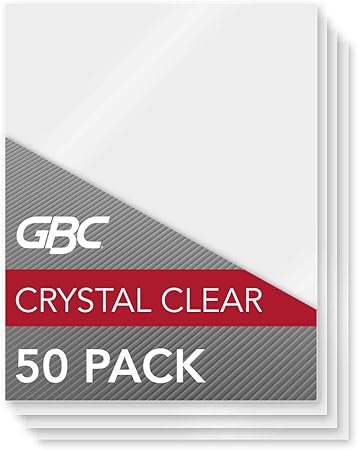 GBC Laminating Sheets, Thermal Laminating Pouches Letter Size, 10mil, HeatSeal Crystal Clear, 50 Pack (3200405)