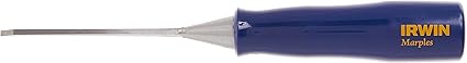 IRWIN High Carbon Steel Bevel Edge Woodworking Chisel, 1/8-inch (3mm), Alloy Steel Blade, Polypropylene Handle (M44418N)