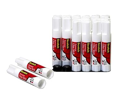 Scotch Glue Stick, .28 oz, 18-Pack, Acid Free and Non-Toxic (6008-18)