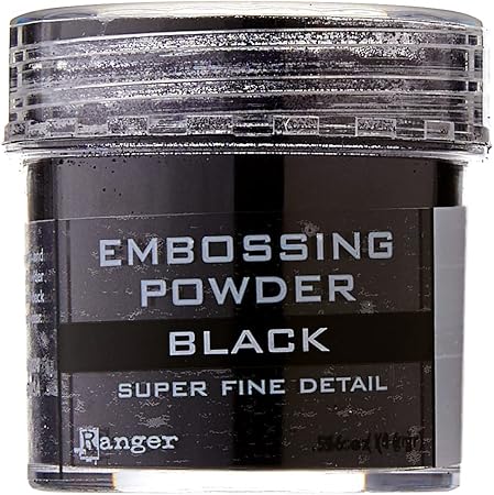 Ranger Embossing Powder, .56 Ounce Jar, Super Fine Black