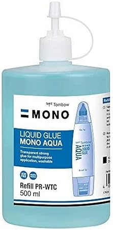 Tombow 52181 MONO Aqua Liquid Glue, Refill, 500ml