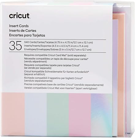 Cricut Insert Cards S40, Create Depth-Filled Birthday Cards, Thank You Cards, Custom Greeting Cards at Home, Compatible with Cricut Joy/Maker/Explore Machines, Princess Sampler (35 ct)