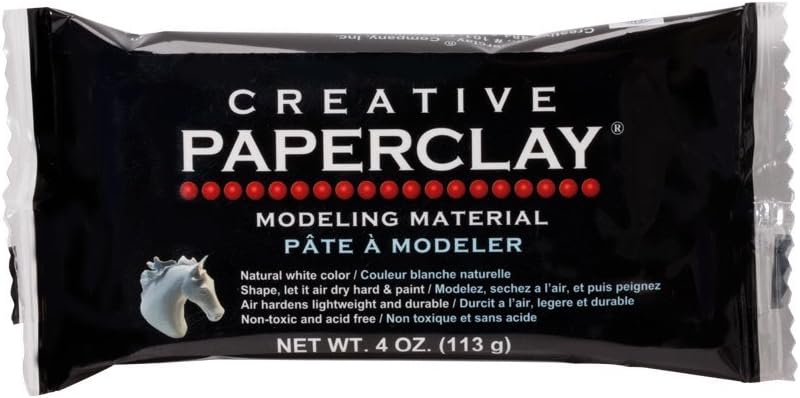 Creative Paperclay for Modeling Compound, 4-Ounce (113g), White