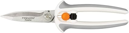 Fiskars Crafts Easy Action PowerCut Snips, 8, White/Gray