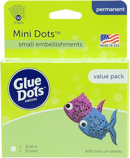 Glue Dots, Mini Dots Value Pack, Double-Sided, 3/16