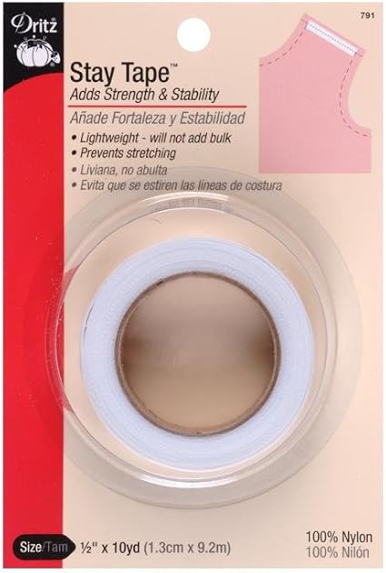 Dritz 791 Stay Tape, 1/2-Inch x 10-Yards , White