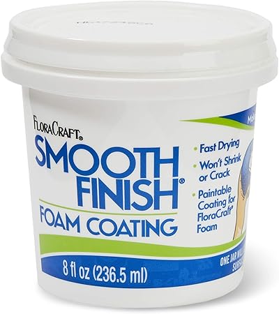 FloraCraft Smooth Finish Paintable Foam Coating 8 Ounce