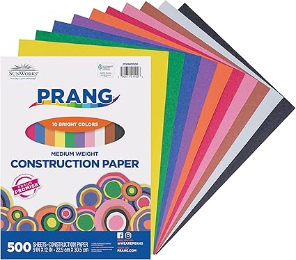 Prang (Formerly SunWorks) Construction Paper, 10 Assorted Colors, 9