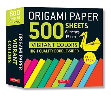 Origami Paper 500 sheets Vibrant Colors 6