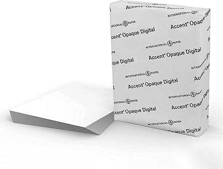 Accent Opaque White 80lb, 8.5” x 11” Cardstock Paper, 216gsm, 250 Sheets 1 Ream, Premium Super Smooth Heavy Cardstock Printer Paper for Ink Heavy Invitations, Cards, Menus, Images and More, 121947R