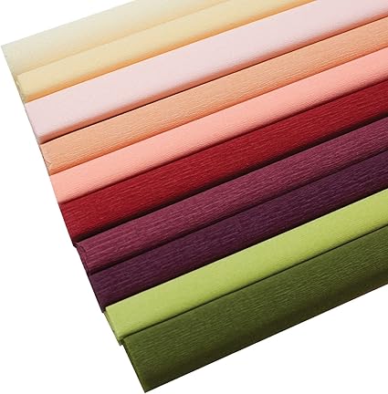 Lia Griffith Extra Fine Crepe Paper Folds Rolls, 10.7-Square Feet, Assorted Colors