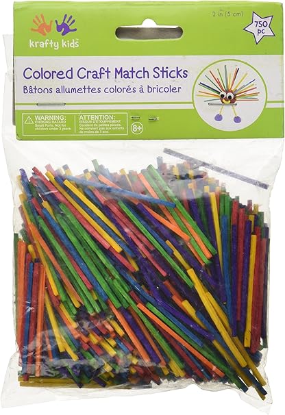 Multicraft Imports Craft Match Sticks-Colored 2