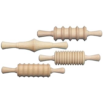 Creativity Street AC3748DI Clay and Dough Pattern Rolling Pin Set, 8-1/4