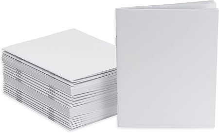 Hygloss Products White Blank Books – Great Books for Journaling, Sketching, Writing & More – Fun for Arts & Crafts - Pocket-size - 4.25 x 5.5 Inches - 20 Pack (77643)