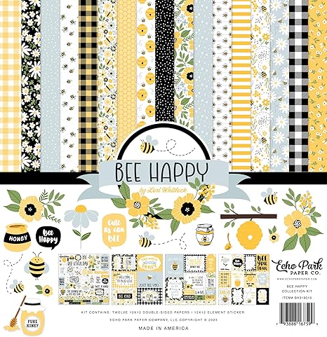 ECHO PARK PAPER COMPANY Bee Happy Echo Park Collection Kit 12