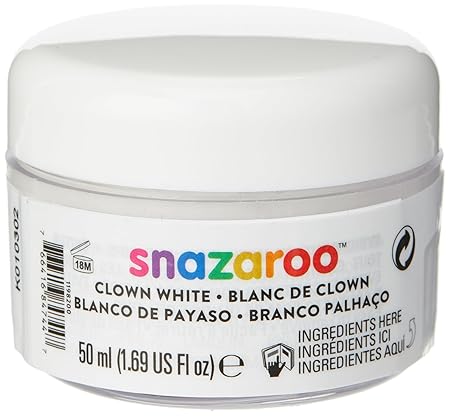 Snazaroo Face and Body Paint, Clown White, 50ml