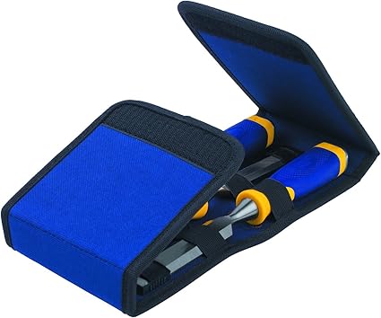 IRWIN Marples Chisel Set with Wallet, 3-Piece (1768781), Blue