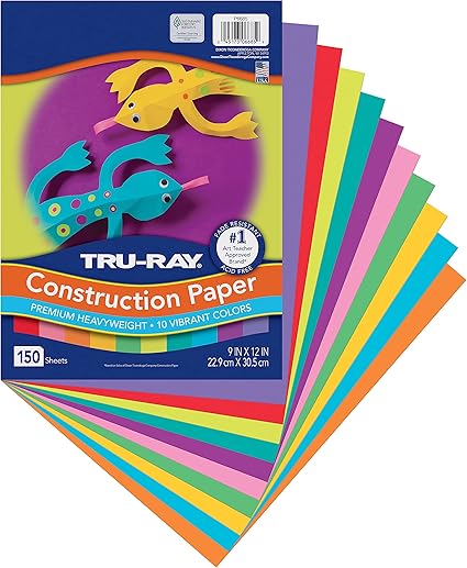 Tru-Ray Construction Paper, 10 Vibrant Colors, 9