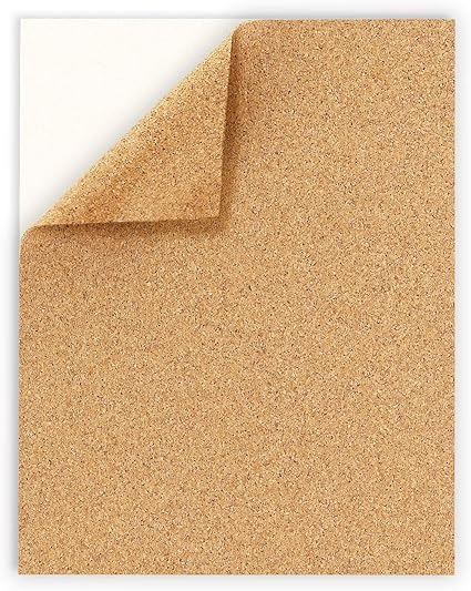 Hygloss Products Cork Sheets – 2 mm Thick Self Adhesive Cork – 8.5 x 11 Inches, 2 Pack