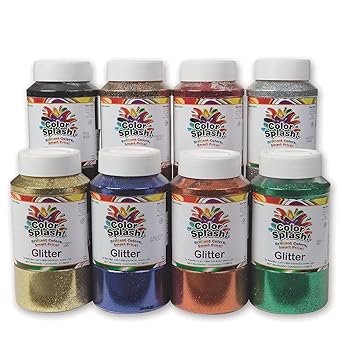 S&S Worldwide Color Splash! Glitter - Multi, Bulk Value Size Container, Brilliant Finish, 1-lb. Jar w/Shaker Top, For Kids, Adults, Arts & Crafts, School, Holiday, Non-Tarnishing, Non-Toxic, 1-lb Jar