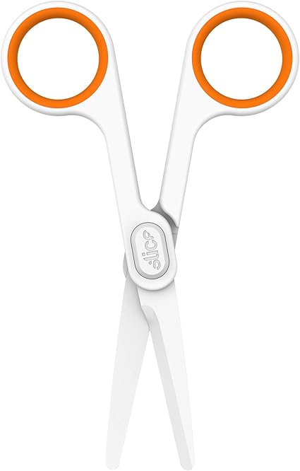 Slice 10544 Ceramic Scissors, Never Rusts, Finger Friendly, Food Grade, BPA,1 Pack, Rounded Tip